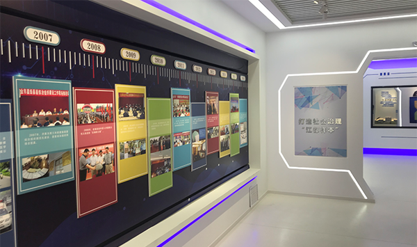 江都展廳時(shí)間軸滑軌屏展示