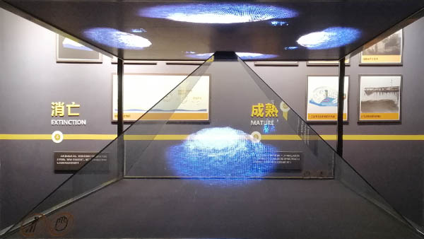 浙江科技館臺(tái)風(fēng)的一生全息投影