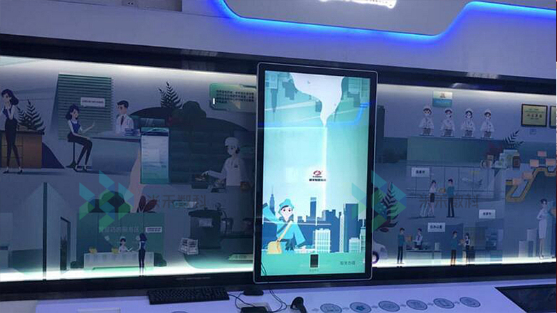 生產(chǎn)流程滑軌屏展示