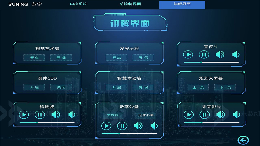 展廳中控講解界面