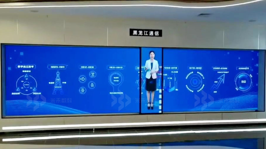 虛擬講解員滑軌屏創(chuàng)意展示