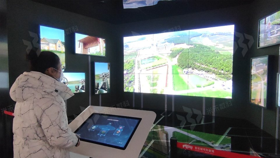 金壇城市形象館互動(dòng)飛屏定制案例